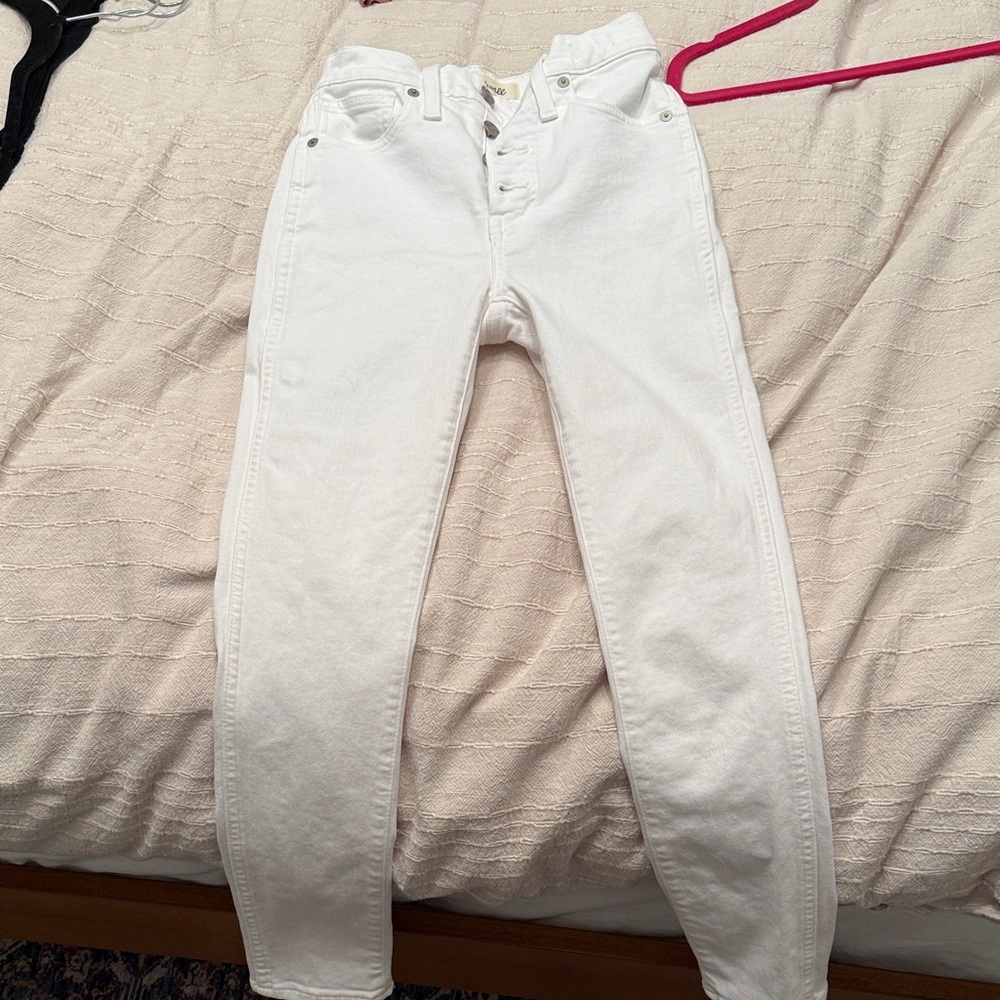 Madewell High Rise White Jeans